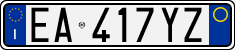 License plate of Italy, Cars (1994 year series)