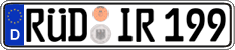 German license plate, Regular plates