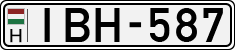 license plates of Hungary, Cars (1990)