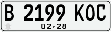 License plate of Indonesia, Regular plates