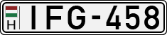 license plates of Hungary, Cars (1990)