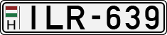 license plates of Hungary, Cars (1990)