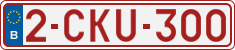 License plate of Belgium, Regular plates (2010)