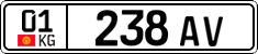 License plate of Kyrgyzstan, Organizations (2016)