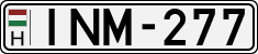 license plates of Hungary, Cars (1990)