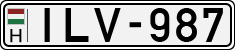 license plates of Hungary, Cars (1990)