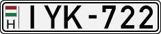 license plates of Hungary, Cars (1990)
