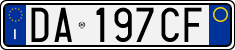 License plate of Italy, Cars (1994 year series)