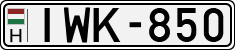 license plates of Hungary, Cars (1990)