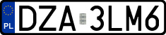 License plates of Poland, Regular car plates