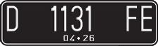 License plate of Indonesia, Regular plates