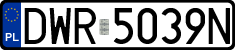 License plates of Poland, Regular car plates