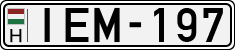 license plates of Hungary, Cars (1990)