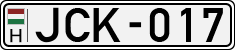 license plates of Hungary, Cars (1990)