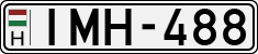 license plates of Hungary, Cars (1990)