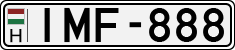 license plates of Hungary, Cars (1990)