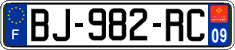 French license plate, SIV (ordinary)