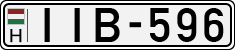 license plates of Hungary, Cars (1990)