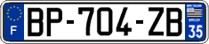 French license plate, SIV (ordinary)
