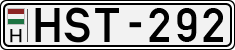 license plates of Hungary, Cars (1990)