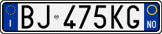 License plate of Italy, Cars (1994 year series)