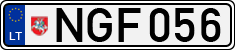 License plate of Lithuania, Cars