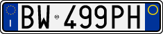 License plate of Italy, Cars (1994 year series)