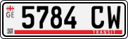 License plate of Georgia, Export transit plates
