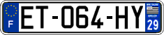 French license plate, SIV (ordinary)