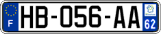 French license plate, SIV (ordinary)