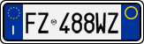 License plate of Italy, Cars (1994 year series)