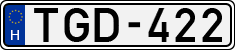 license plates of Hungary, Cars (1990)