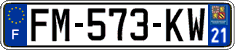 French license plate, SIV (ordinary)