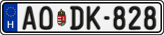license plates of Hungary, Regular plates (2022)