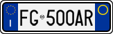 License plate of Italy, Cars (1994 year series)