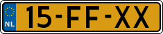 License plate of the Netherlands, Cars