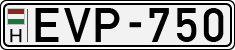 license plates of Hungary, Cars (1990)