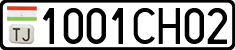 License plate of Tajikistan, Private owners (2009)