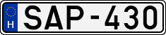 license plates of Hungary, Cars (1990)