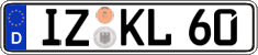 German license plate, Regular plates