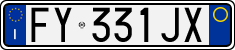 License plate of Italy, Cars (1994 year series)