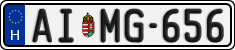 license plates of Hungary, Regular plates (2022)