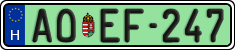 license plates of Hungary, Regular plates (2022)