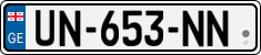 License plate of Georgia, Cars (2014)