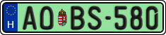 license plates of Hungary, Regular plates (2022)