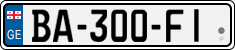 License plate of Georgia, Cars (2014)