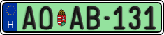 license plates of Hungary, Regular plates (2022)