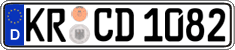 German license plate, Regular plates