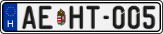 license plates of Hungary, Regular plates (2022)