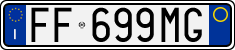 License plate of Italy, Cars (1994 year series)